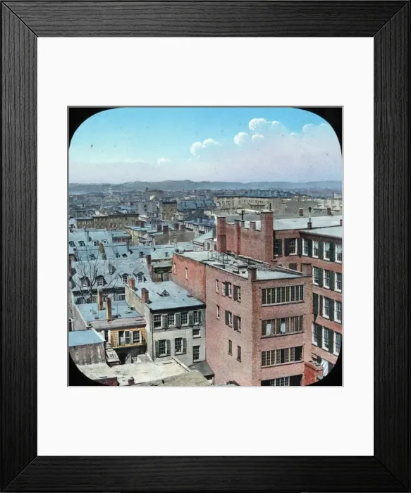 Framed Print : Rooftops - New York (possibly Brooklyn?) Framed Print : Rooftops - New York (possibly Brooklyn?)