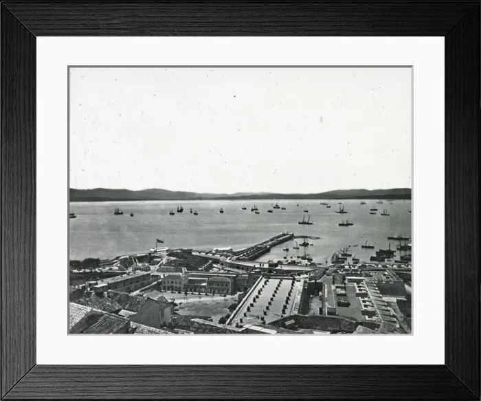 Framed Print : Olde Mole and water port Framed Print : Olde Mole and water port