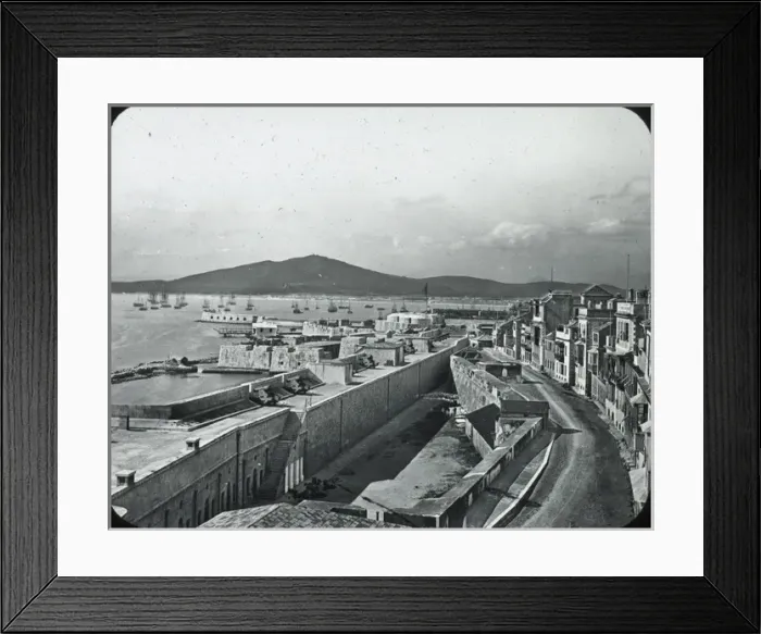 Framed Print : Line Wall, Gibraltar Framed Print : Line Wall, Gibraltar