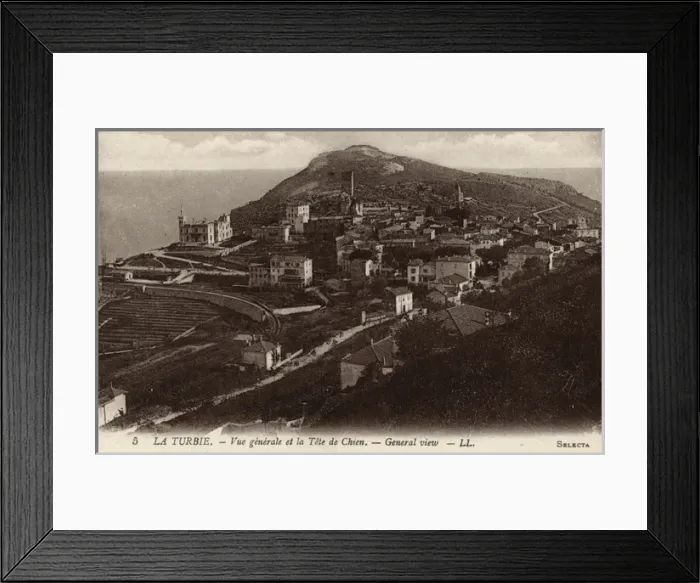 Framed Print : La Turbie, France - General View and the Dogs Head