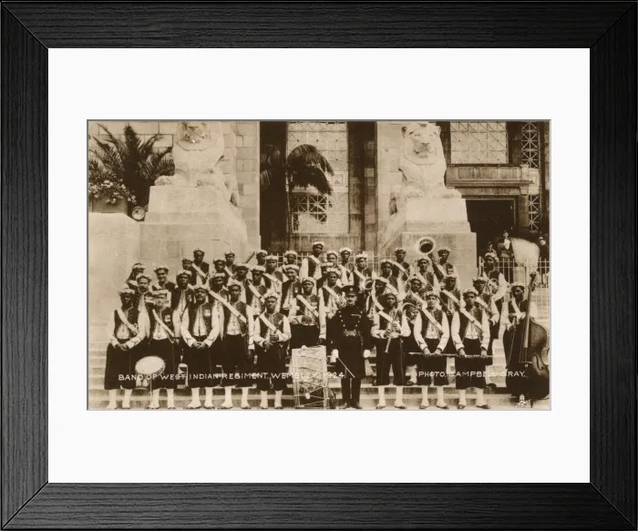 Framed Print : British Empire Exhibition of 1924, West Indian Regiment Band Framed Print : British Empire Exhibition of 1924, West Indian Regiment Band