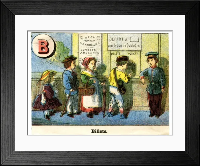 Framed Print : French Railway Alphabet - B Framed Print : French Railway Alphabet - B