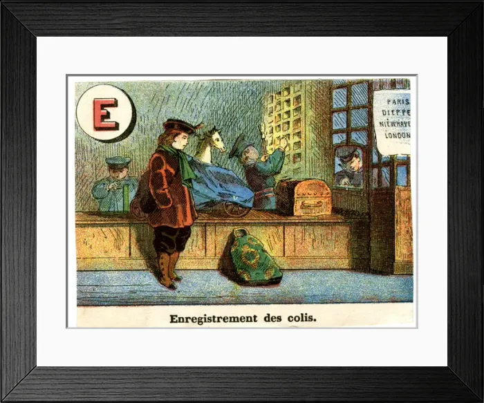Framed Print : French Railway Alphabet - E Framed Print : French Railway Alphabet - E