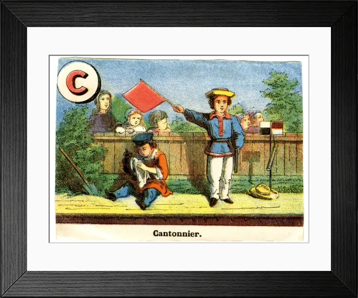 Framed Print : French Railway Alphabet - C Framed Print : French Railway Alphabet - C