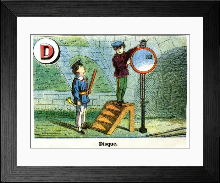 Framed Print : French Railway Alphabet - D Framed Print : French Railway Alphabet - D