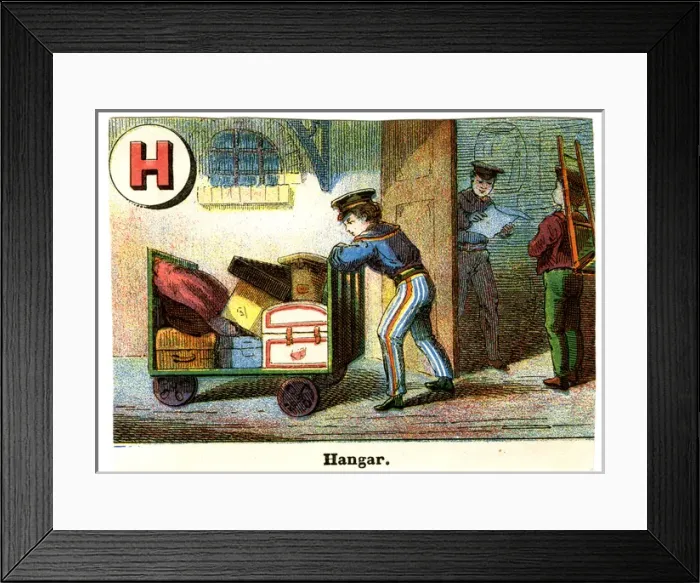 Framed Print : French Railway Alphabet - H Framed Print : French Railway Alphabet - H