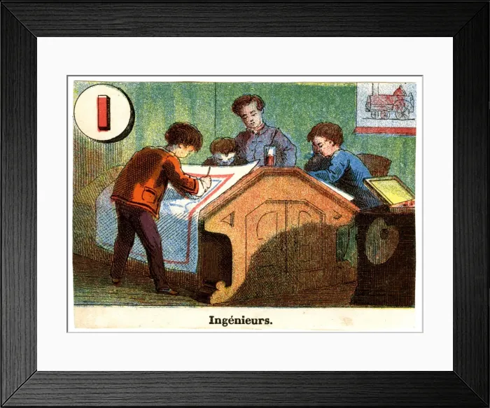 Framed Print : French Railway Alphabet - I Framed Print : French Railway Alphabet - I