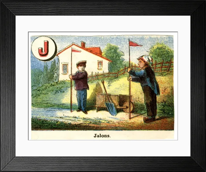 Framed Print : French Railway Alphabet - J Framed Print : French Railway Alphabet - J