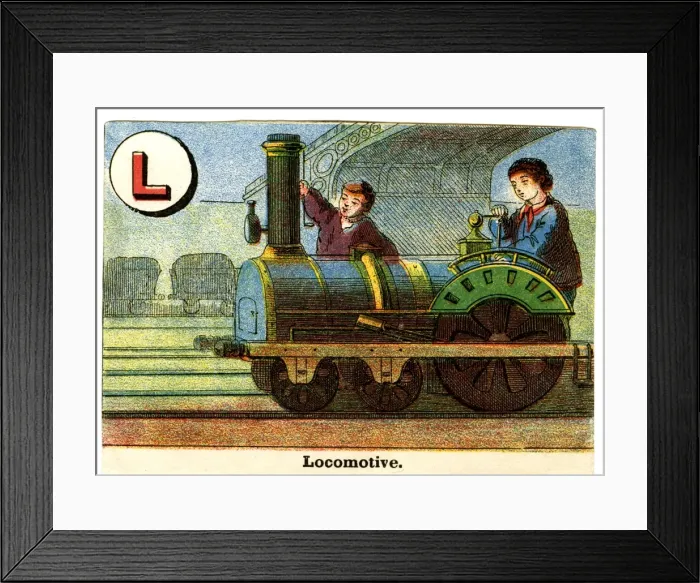 Framed Print : French Railway Alphabet - L Framed Print : French Railway Alphabet - L