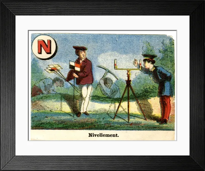 Framed Print : French Railway Alphabet - N Framed Print : French Railway Alphabet - N