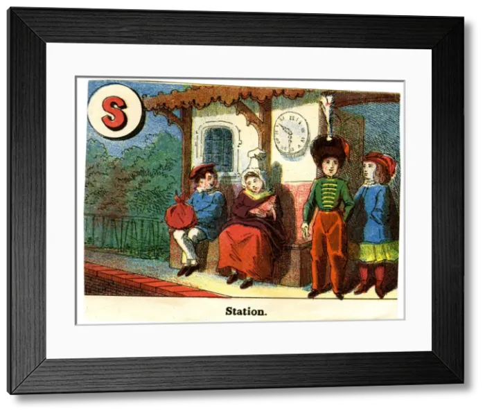 Framed Print : French Railway Alphabet - S Framed Print : French Railway Alphabet - S