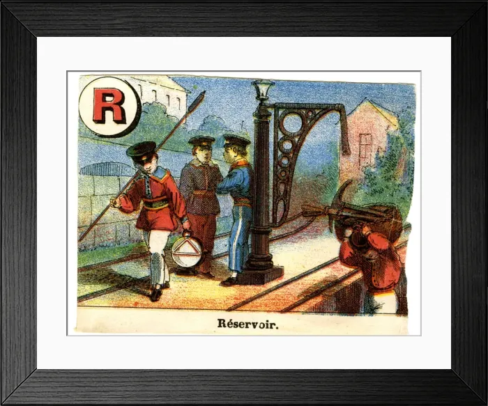 Framed Print : French Railway Alphabet - R Framed Print : French Railway Alphabet - R