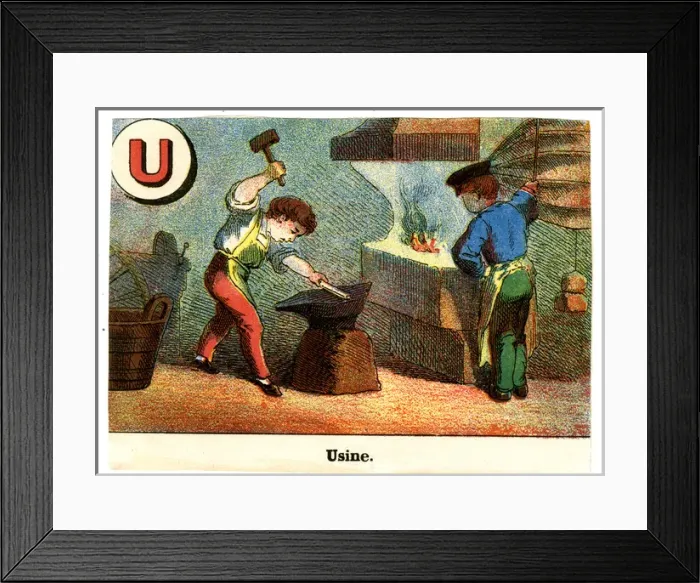 Framed Print : French Railway Alphabet - U Framed Print : French Railway Alphabet - U