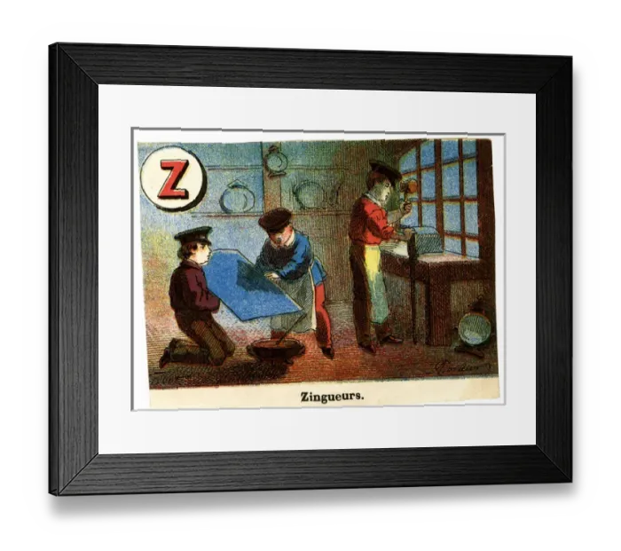 Framed Print : French Railway Alphabet - Z Framed Print : French Railway Alphabet - Z