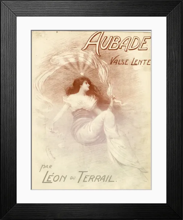 Framed Print : Music cover, Aubade, Valse Lente Framed Print : Music cover, Aubade, Valse Lente