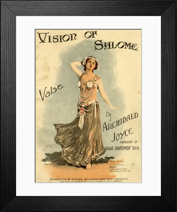Framed Print : Music cover, Vision of Salome, Valse Framed Print : Music cover, Vision of Salome, Valse