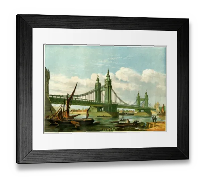 Framed Print : Chelsea New Bridge, London Framed Print : Chelsea New Bridge, London