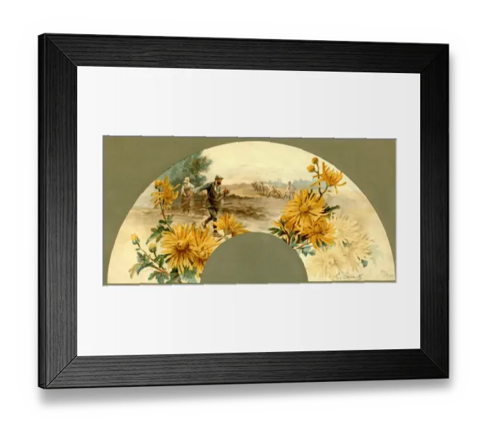 Framed Print : Fan design - The Seasons - Spring Framed Print : Fan design - The Seasons - Spring