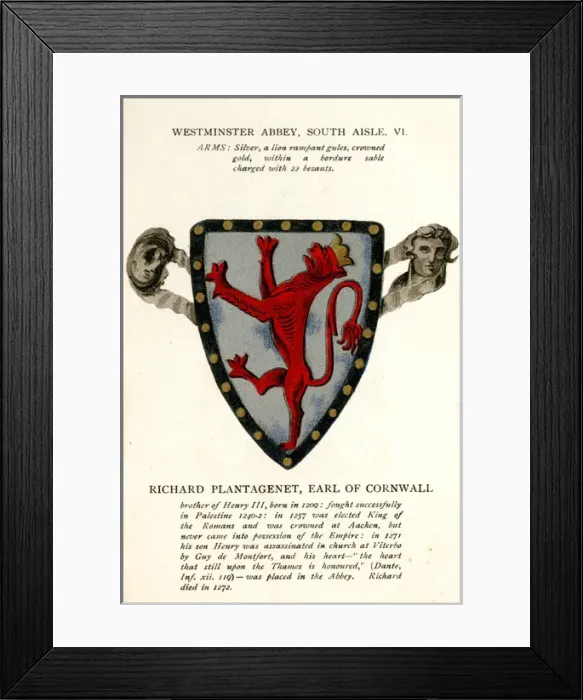 Framed Print : Heraldic Arms, Westminster Abbey, London Framed Print : Heraldic Arms, Westminster Abbey, London
