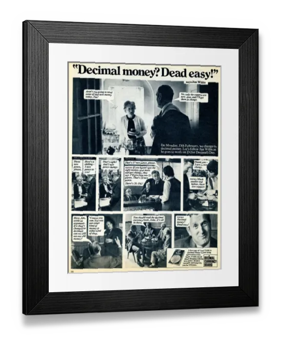 Framed Print : Public information notice, Decimal Money Framed Print : Public information notice, Decimal Money