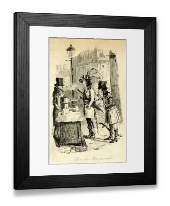 Framed Print : Cartoon, After the Masquerade Framed Print : Cartoon, After the Masquerade