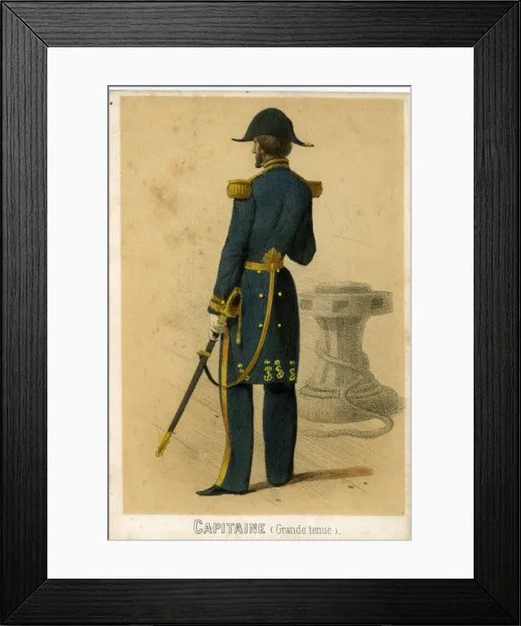 Framed Print : La France Maritime - Captain Framed Print : La France Maritime - Captain