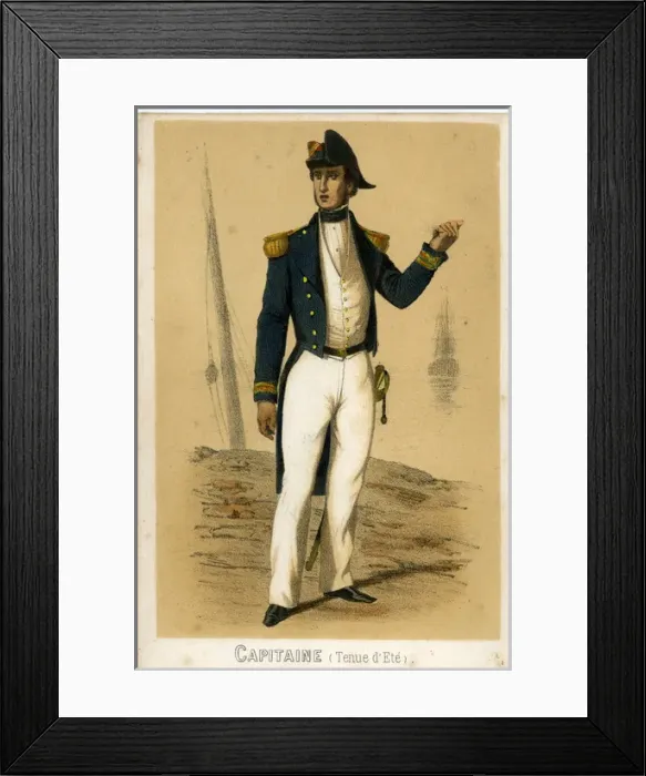 Framed Print : La France Maritime - Captain Framed Print : La France Maritime - Captain