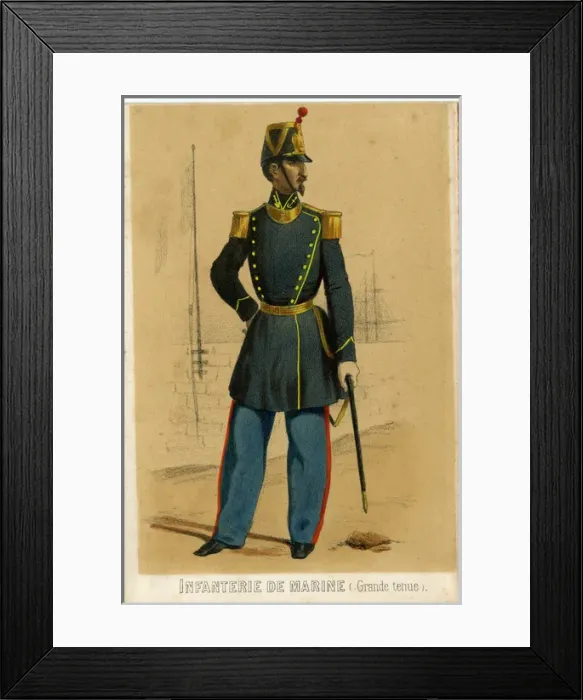 Framed Print : La France Maritime - Naval Infantry Framed Print : La France Maritime - Naval Infantry
