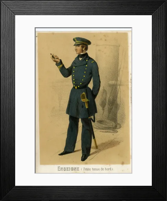 Framed Print : La France Maritime - Ensign Framed Print : La France Maritime - Ensign