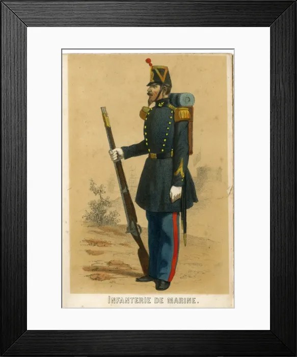 Framed Print : La France Maritime - Naval Infantry Framed Print : La France Maritime - Naval Infantry