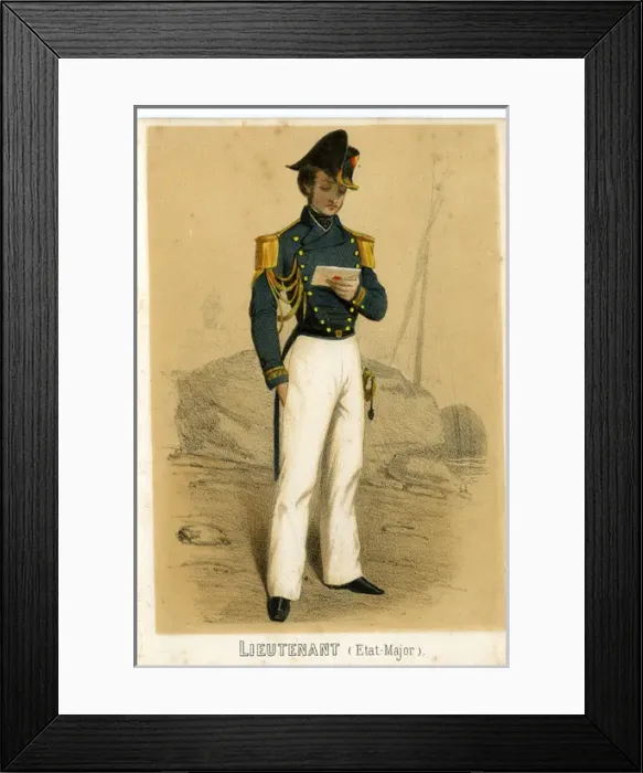 Framed Print : La France Maritime - Lieutenant Framed Print : La France Maritime - Lieutenant