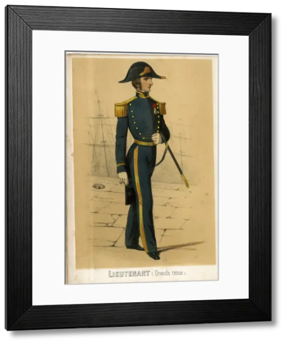 Framed Print : La France Maritime - Lieutenant Framed Print : La France Maritime - Lieutenant