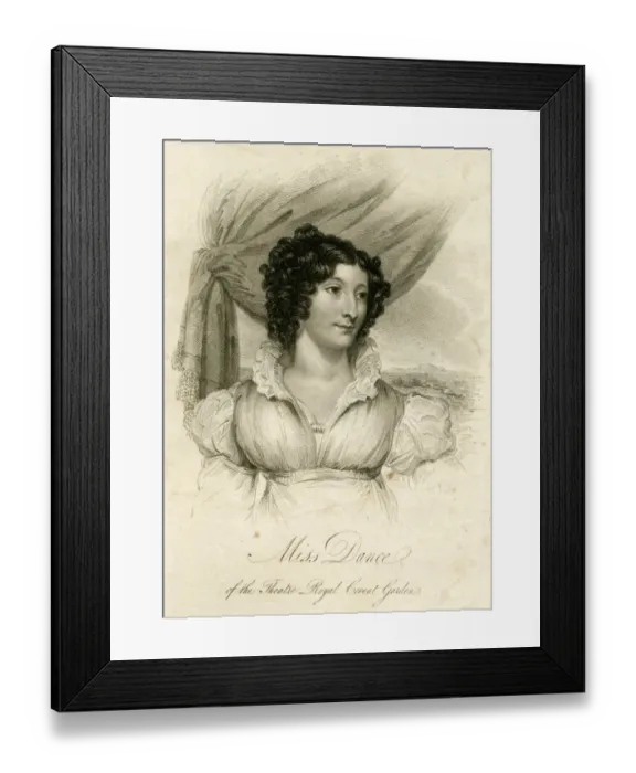 Framed Print : Miss Dance, actress of the Theatre Royal, Covent Garden Framed Print : Miss Dance, actress of the Theatre Royal, Covent Garden