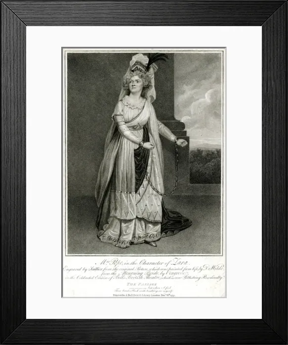 Framed Print : Elizabeth Pope in the Character of Zara Framed Print : Elizabeth Pope in the Character of Zara
