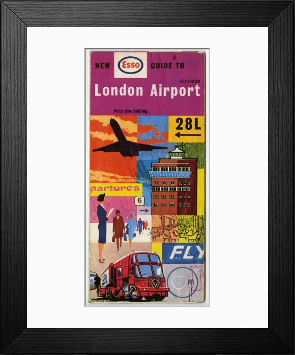 Framed Print : New Esso Guide to London Airport - Heathrow Framed Print : New Esso Guide to London Airport - Heathrow