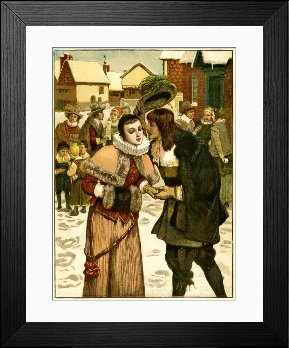Framed Print : New Years Day in Old New York Framed Print : New Years Day in Old New York