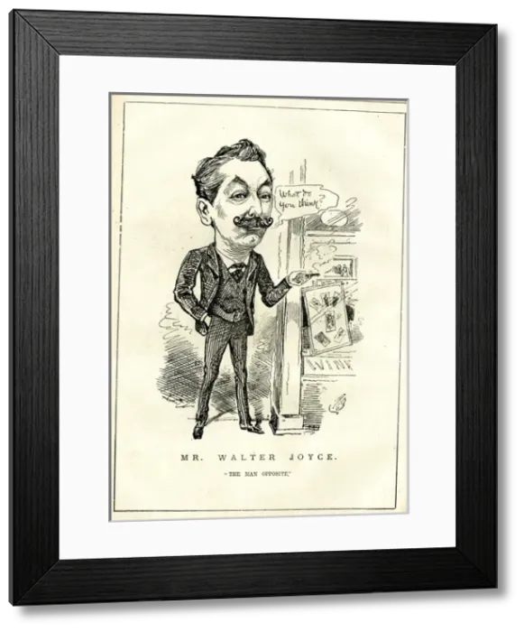 Framed Print : Cartoon, Walter Joyce, English actor Framed Print : Cartoon, Walter Joyce, English actor