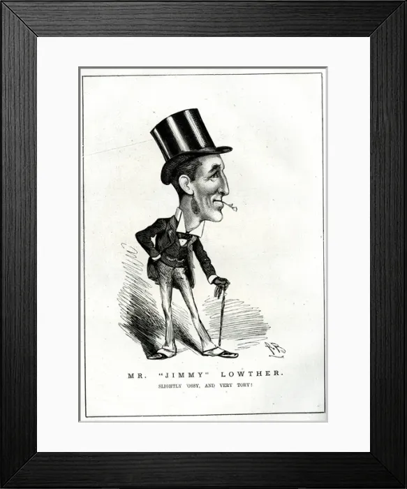 Framed Print : Caricature, James (Jimmy) Lowther
