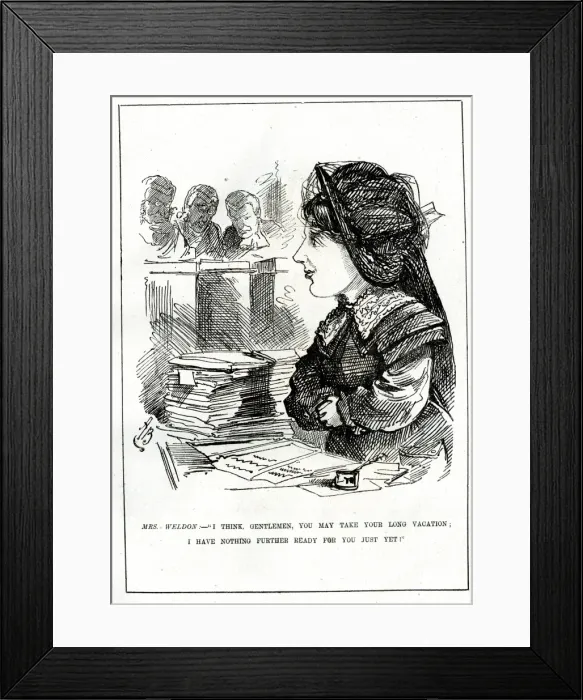 Framed Print : Cartoon, Georgina Weldon, classical singer Framed Print : Cartoon, Georgina Weldon, classical singer