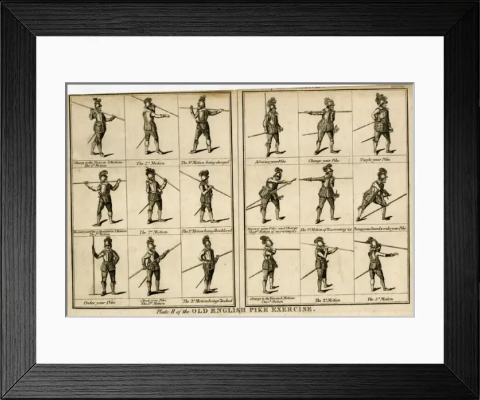 Framed Print : The Old English Pike Exercise Framed Print : The Old English Pike Exercise