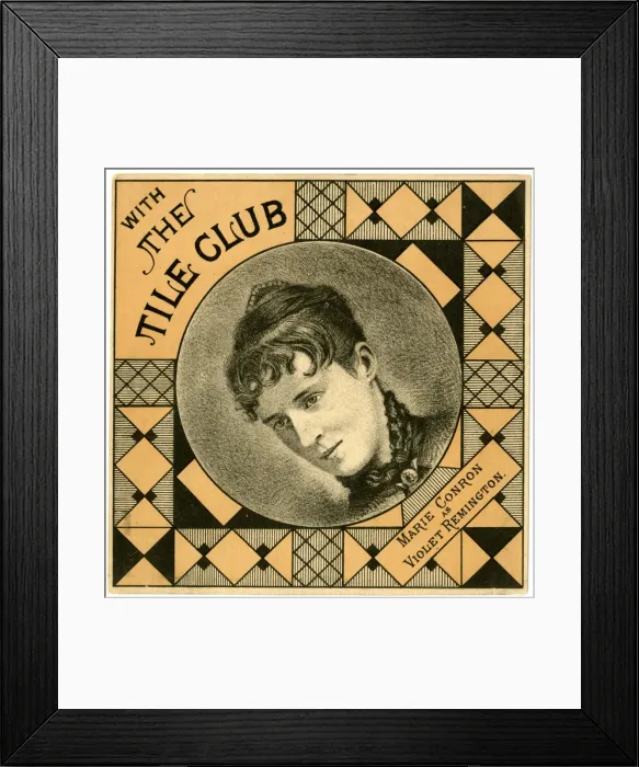 Framed Print : With the Tile Club, Marie Conron as Violet Remington Framed Print : With the Tile Club, Marie Conron as Violet Remington