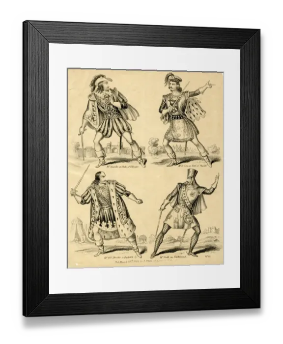 Framed Print : Four characters from Shakespeares Richard III Framed Print : Four characters from Shakespeares Richard III