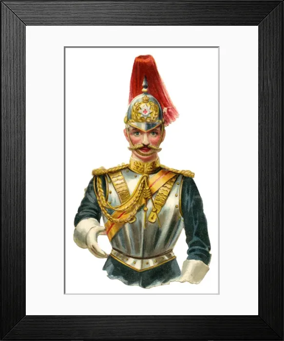 Framed Print : Victorian Scrap - Army Cavalry Officer Framed Print : Victorian Scrap - Army Cavalry Officer