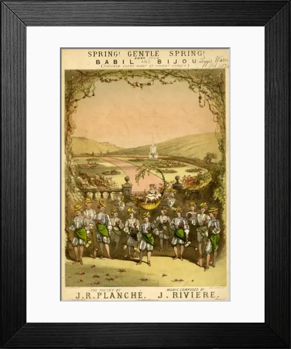 Framed Print : Music cover, Spring! Gentle Spring Framed Print : Music cover, Spring! Gentle Spring