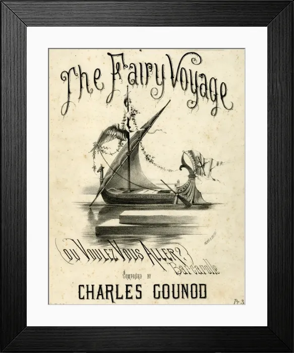 Framed Print : Music cover, The Fairy Voyage Framed Print : Music cover, The Fairy Voyage