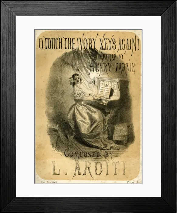 Framed Print : Music cover, O Touch the Ivory Keys Again Framed Print : Music cover, O Touch the Ivory Keys Again