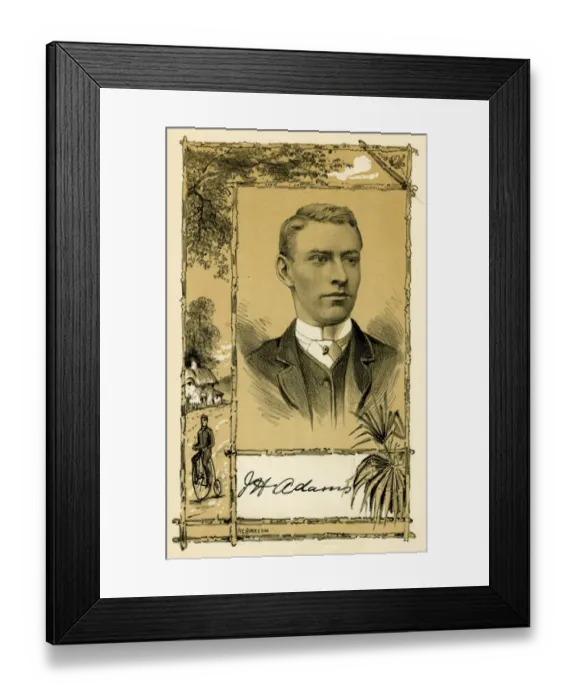 Framed Print : J H Adams, English pennyfarthing cyclist Framed Print : J H Adams, English pennyfarthing cyclist