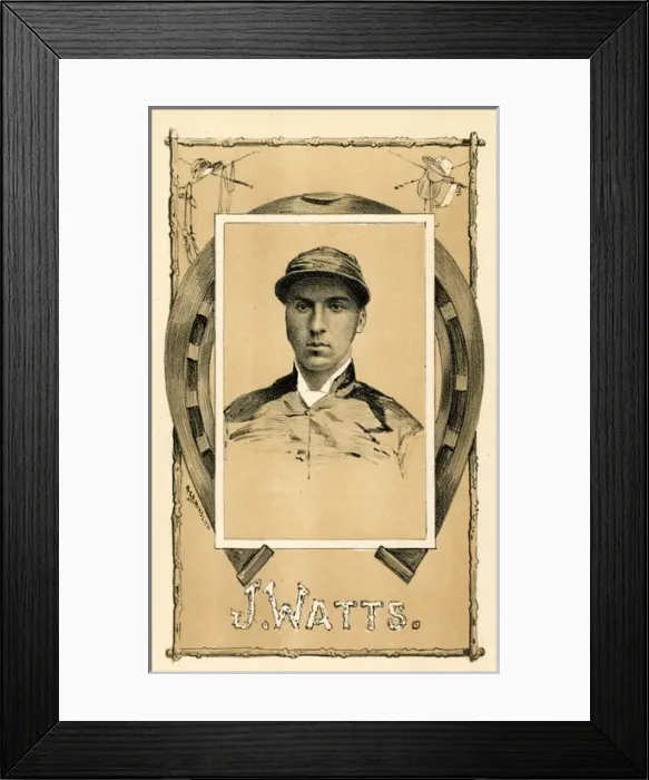Framed Print : John Watts, English flat racing jockey Framed Print : John Watts, English flat racing jockey