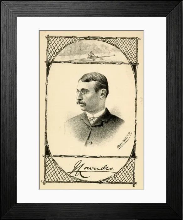 Framed Print : Jefferson Lowndes, English rower Framed Print : Jefferson Lowndes, English rower