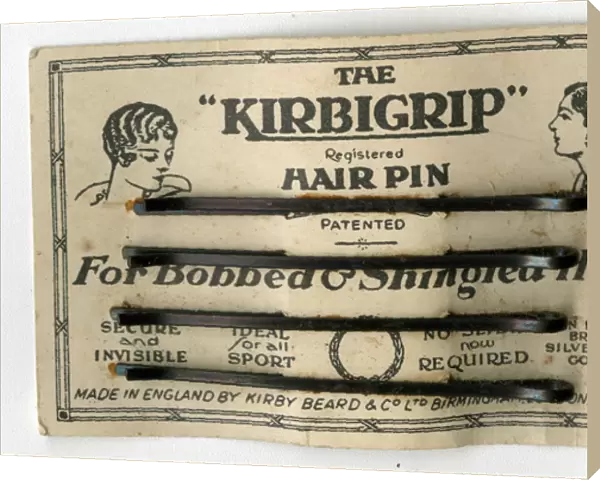 Kirbigrip card with hair grips